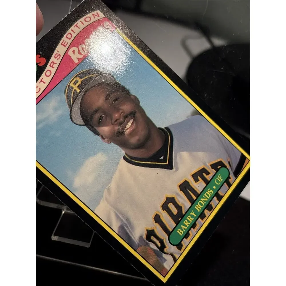 4 Baseball Cards Barry Bonds Rookie Lot Topps, Fleer, Toys R Us Mint